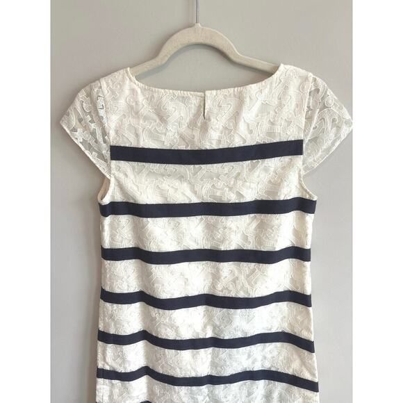 Vineyard Vines Anchor Lace Shift Dress White Navy Size 2 - Picture 6 of 6